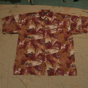 VTG Monzini Collection Button Up Shirt Swirl